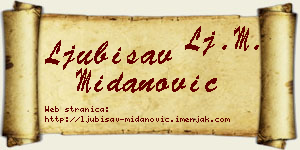 Ljubisav Midanović vizit kartica